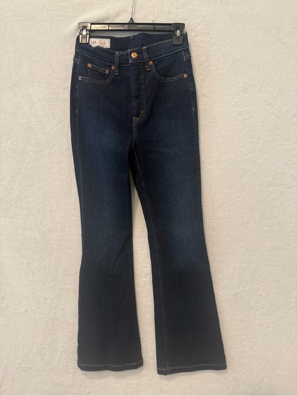 GAP Women's Dark Indigo Flare Jeans - 70s Flare High Rise Jeans